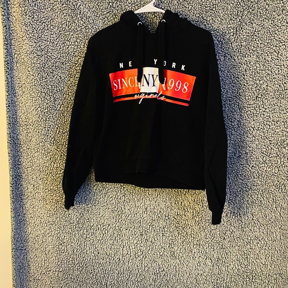NY crop top hoodie